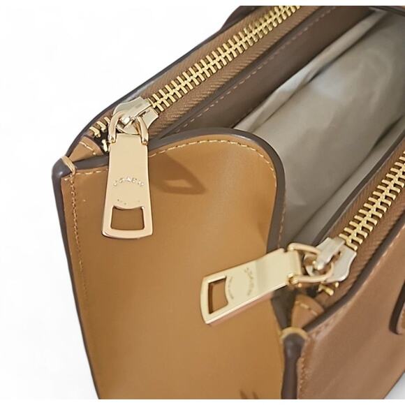 Coach Nina Tote Bag NEW Shade Saddle Brown Leather Purse NWT - Picture 4 of 11